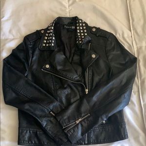 Faux leather jacket